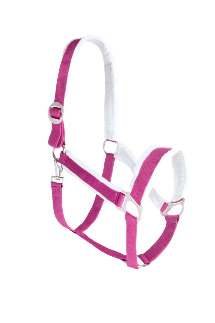 Adjustable Horse Halters with Soft Faux Fur in 10 Colors