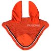 Bold Fire Red Fashionable Ear Bonnet - Make a Statement Horse Fly Veil Fashionable Ear Bonnet - 10+ Colors