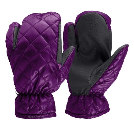 Exclusive 3 Finger Padded Quilted Gloves - Stylo Clothing