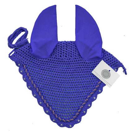 Violet breathable ear bonnet adorned with rhinestones from Stylo Clothing - Best Breathable Ear Bonnet with Rhinestones - 20+ Colors
