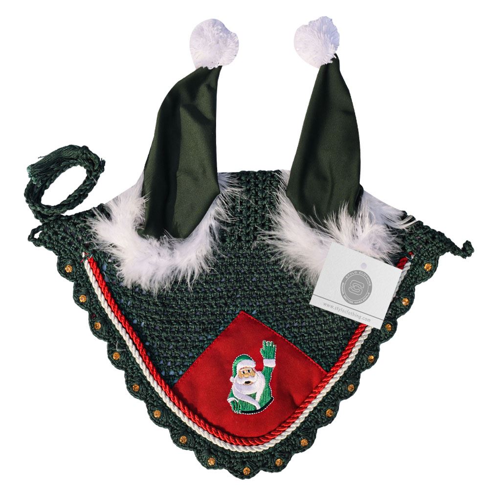 Festive Christmas Ear Bonnet for Horses – 100+ Custom Styles