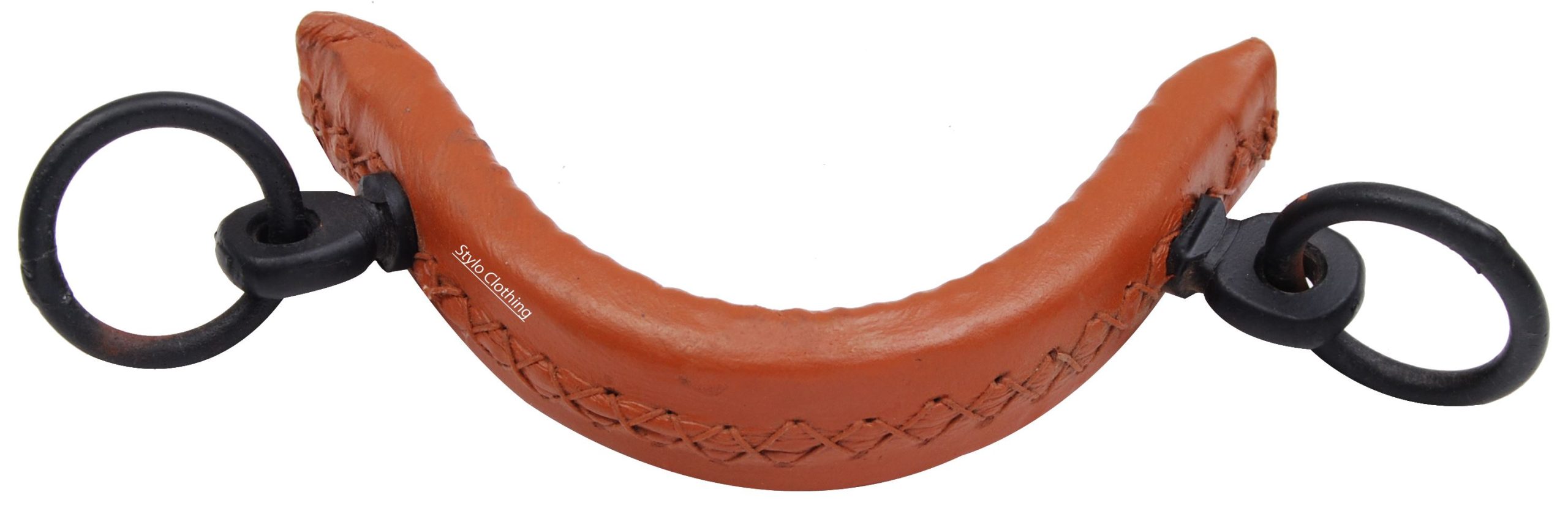Wholesale Forged Spanish Leather Horse Cavesson Noseband with 2 Rings equestrian tack