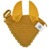 Marigold breathable ear bonnet embellished with rhinestones by Stylo Clothing