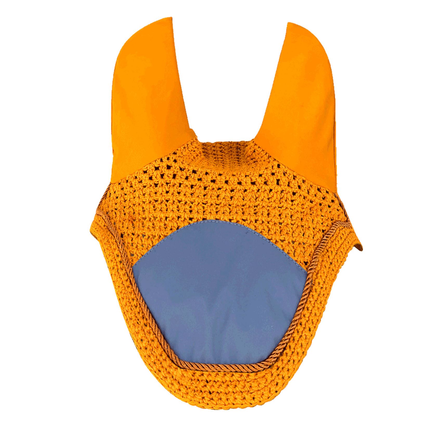 Bright Marigold Reflective Ear Bonnet - Stand Out at Night Marigold reflective ear bonnet for night riding safety