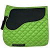 Customized-Satin-Dressage-Saddle-pad-with-neoprene-extra-padding-to-reduce-slippage-equestrian-horse-riding "Best selling satin saddle pad with square quilting and neoprene, designed for horse tack, available from Stylo Clothing Wholesale"