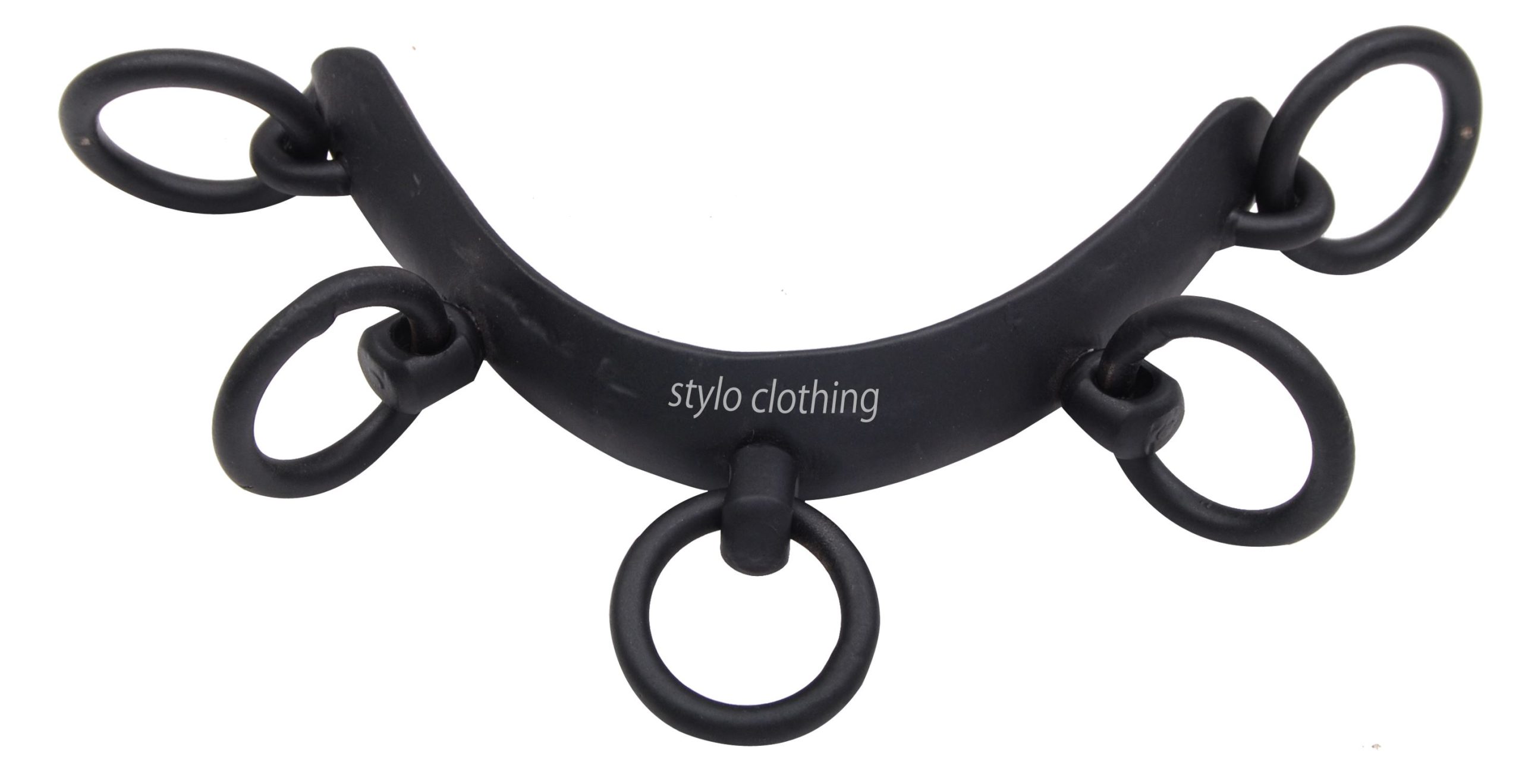 Best selling horse cavesson noseband with 5 rings, perfect for training and lunging, custom made by Stylo Clothing.