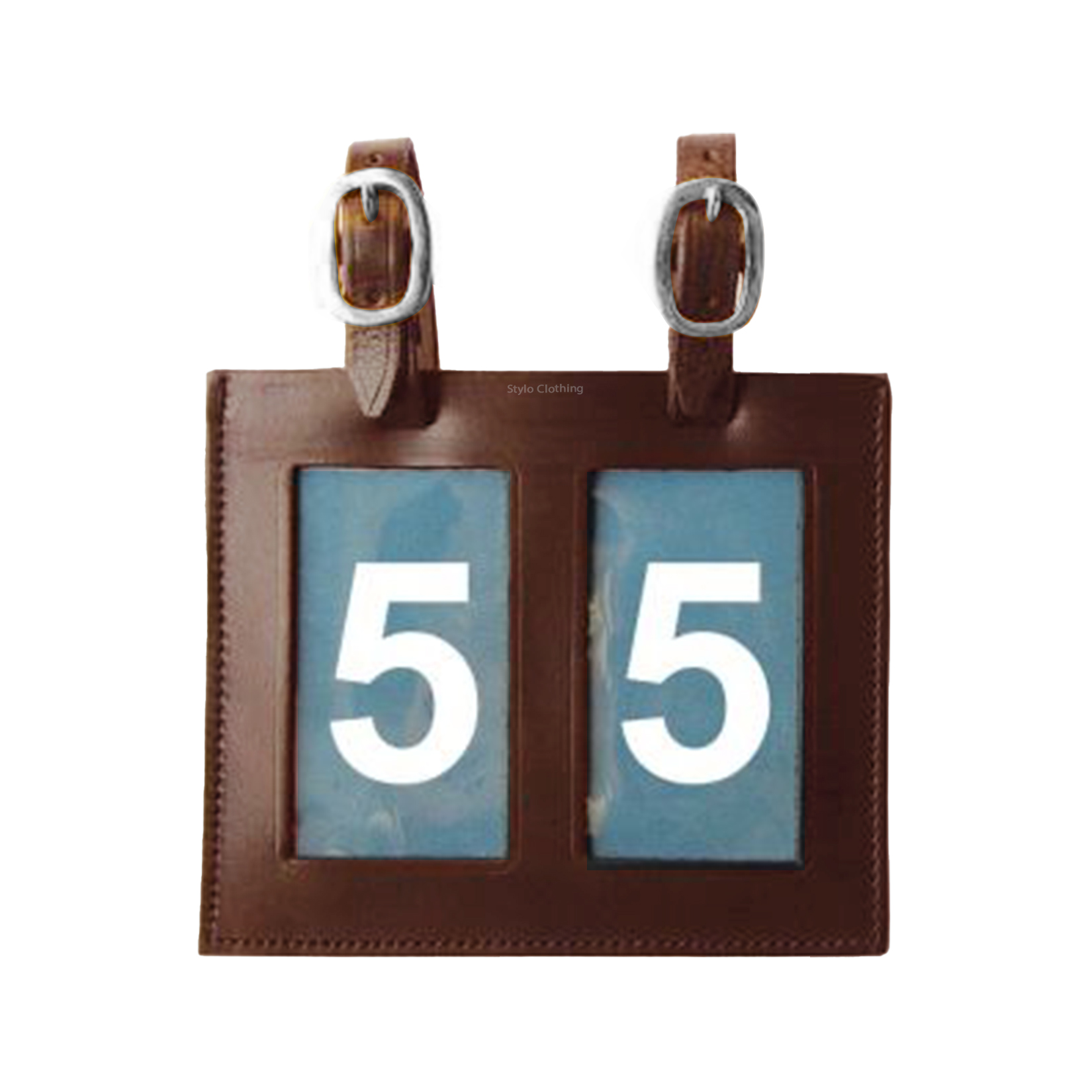 Good-Quality-Leather-Number-Holder-2-Windows-for-Horse-Show Number Holders - Best Quality Leather Number Holder with 2 Windows for Horse Show - Stylo Clothing Wholesale