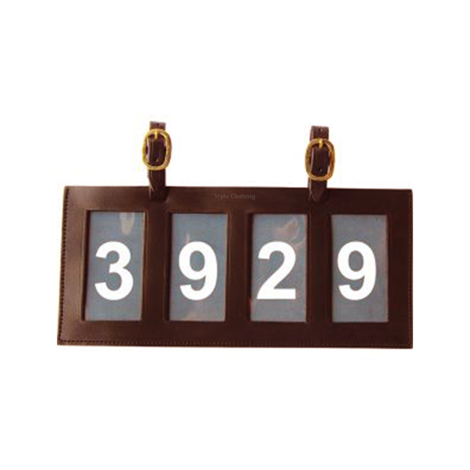 Top Leather Number Holder with Windows for Events to Show Competition Number - Stylo Clothing