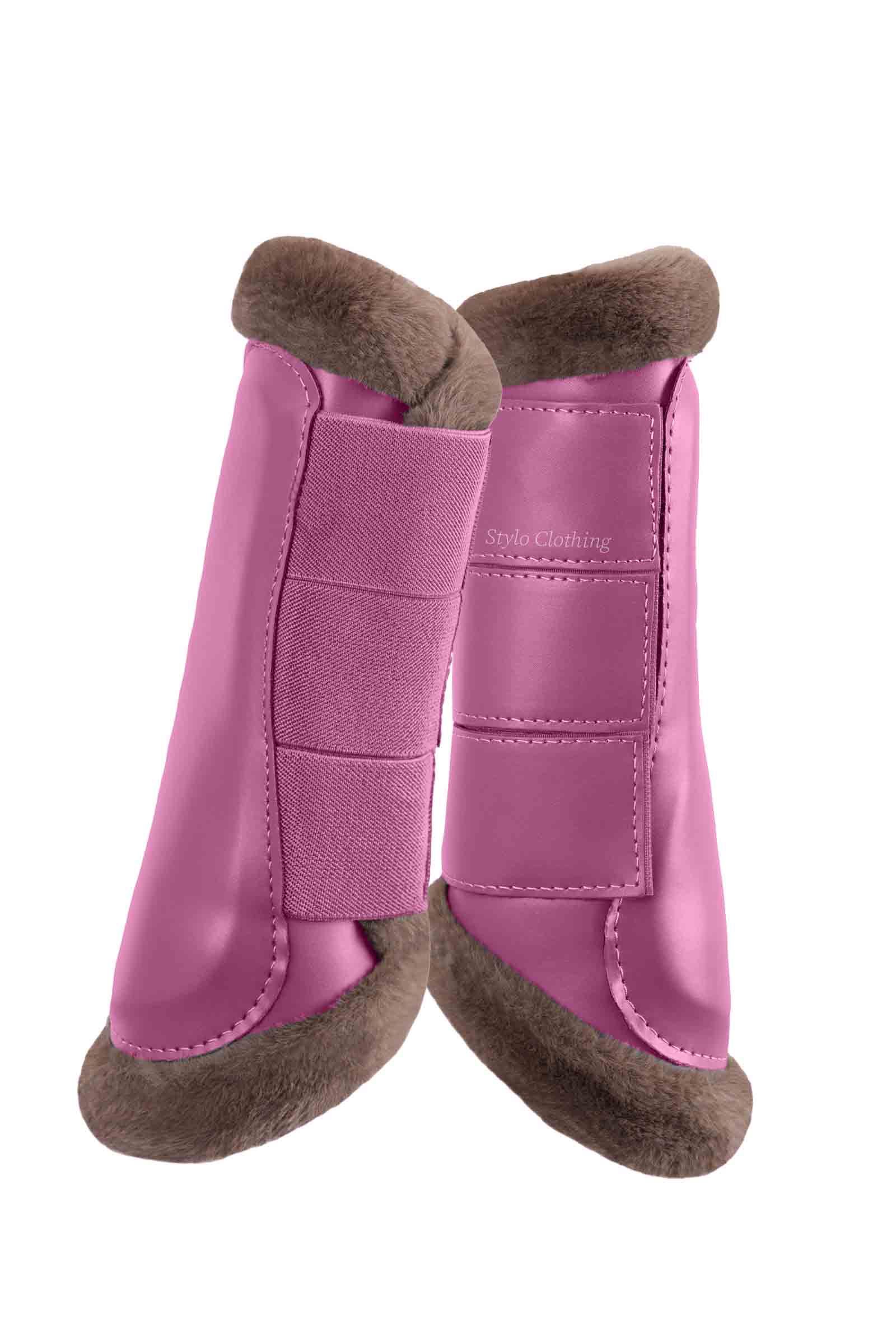 High-end luxurious brushing boots designed for rider comfort and horse protection, wholesale by Stylo Clothing.