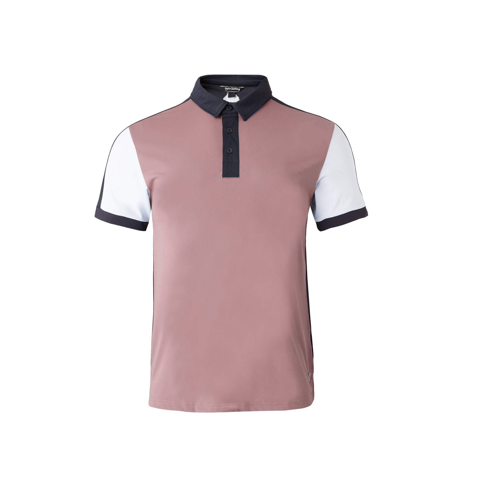 Factory-made short sleeve men t-shirt with buttons for equestrian riders wear available in bulk