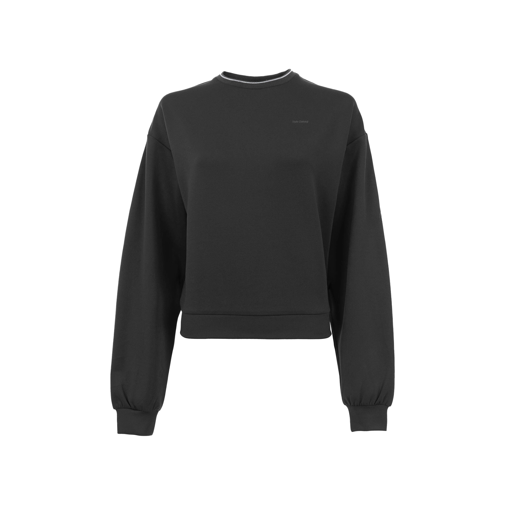 Wholesale Round Neck Sweat Shirt with Ribbed Cuffs, Designed for Style and Comfort