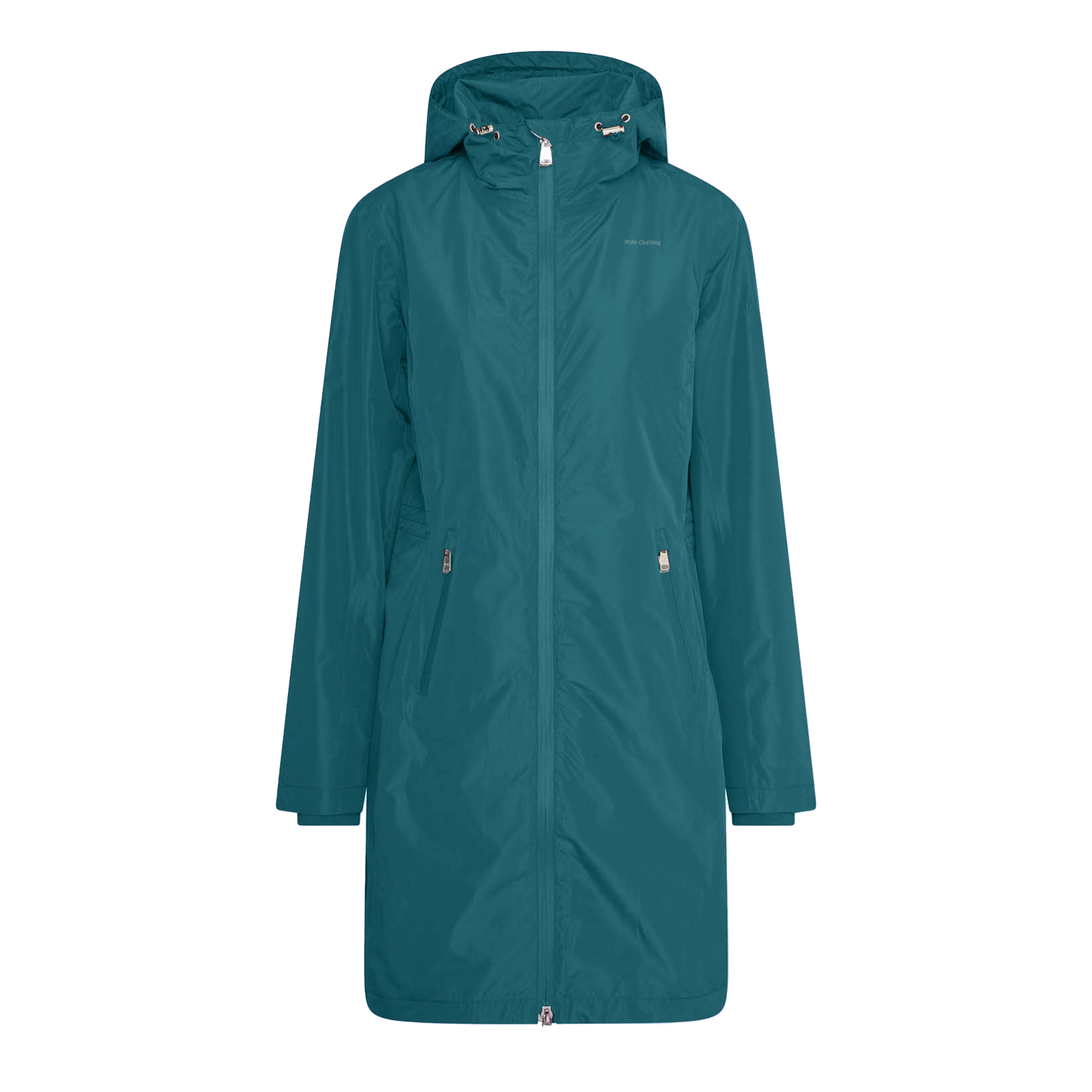 Durable and Elegant Red Women Rain Coat with Zipper, Available from Wholesale Manufacturer