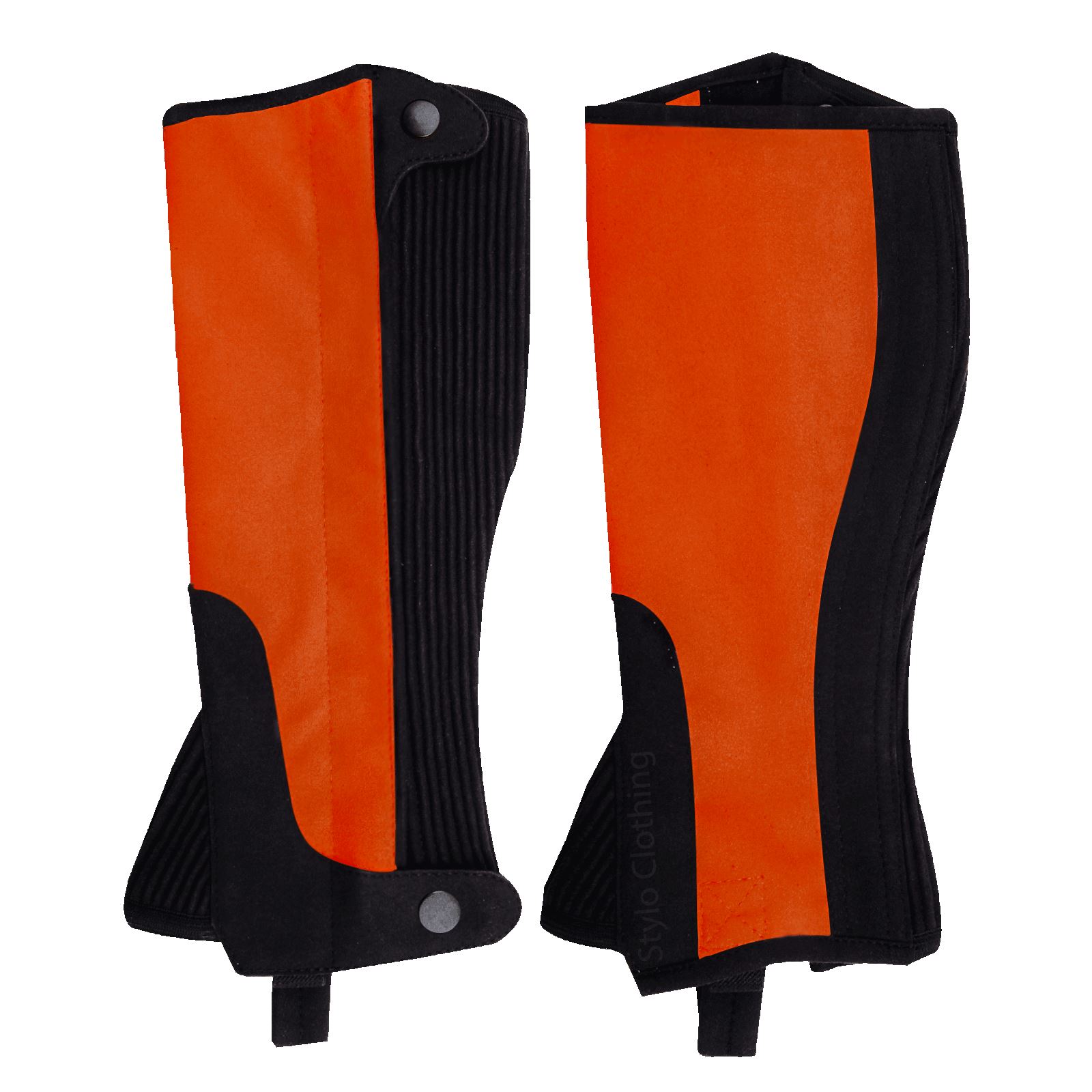 Best Selling Durable Top Rated half chaps for leg protection, crafted from Amara with easy zipper closure and button, from Stylo Clothing.