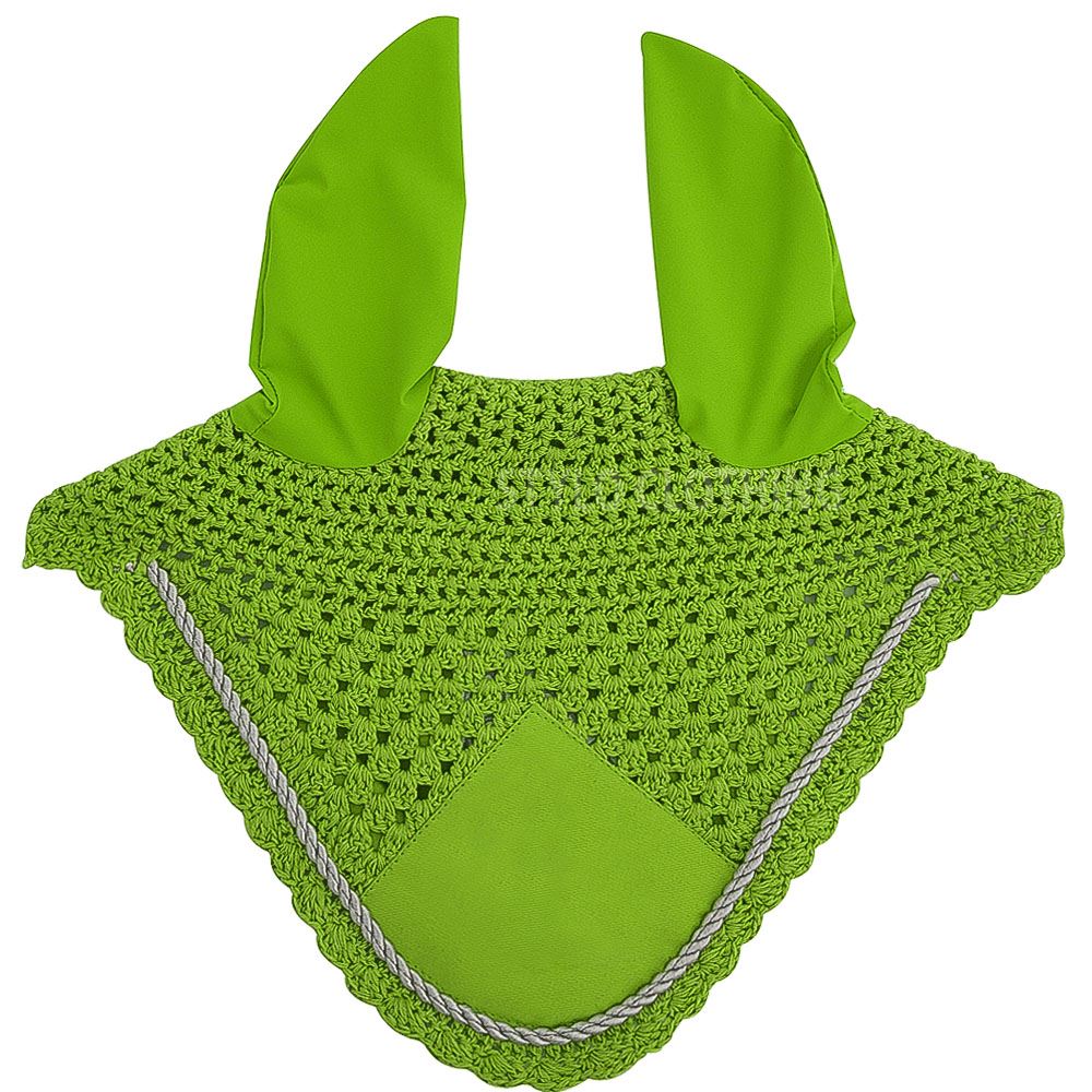 Lime green lightweight ear bonnet for horses