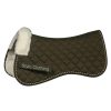 "Customized all purpose half saddle pad with soft faux fur lining for horse comfort, available from wholesale manufacturer"