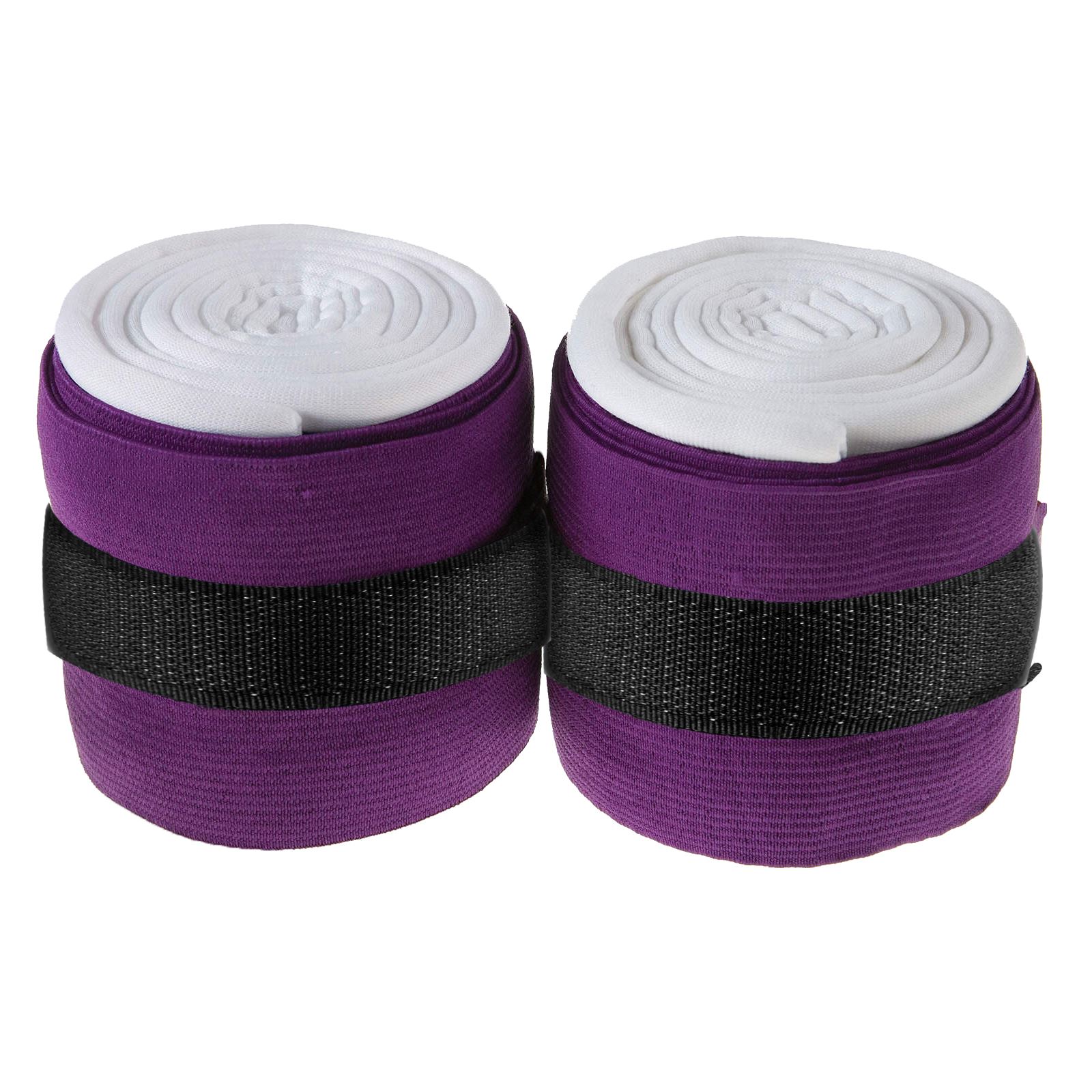 Light Purple Trendy Horse Bandages with Plush Padding for Support Light Purple Trendy Horse bandages providing cushioned support for a horse’s legs.