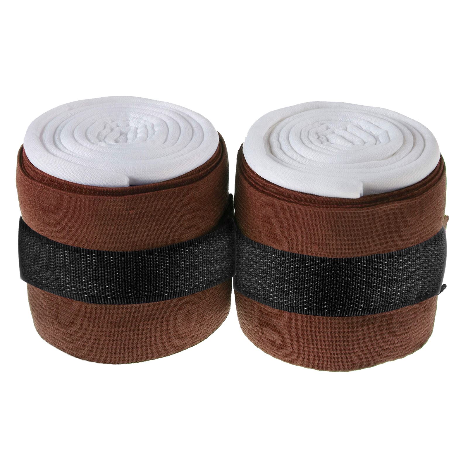 Brown Trendy Horse Bandages with Plush Padding for Support Classic brown trendy horse bandages ensuring strong support and plush comfort for horse legs.