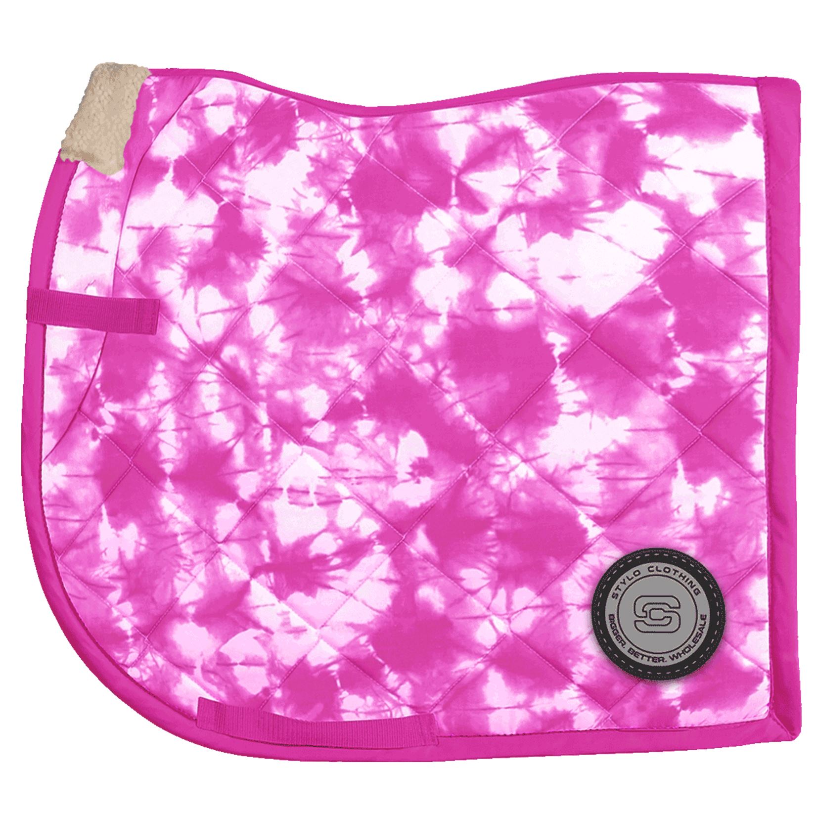 "2 Color Anatomic Saddle Pad in Wholesale – anatomic fit with all-new tie-dye effect, perfect for equestrian horse equipment"