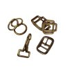 Best Selling Customized Horse Halter Buckle Set with 4 Pieces Accessories Equestrian wear Golden Brass