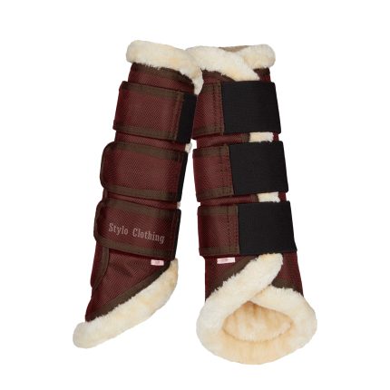 Best Fit Custom Made Trendy Brushing Boot featuring soft faux fur for superior leg protection in training and riding.