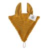 Mustard trendy ear bonnet for a modern look in horses