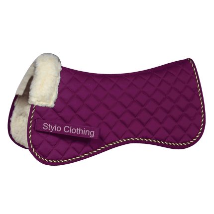 Best Cotton Half Saddle Pad with Faux Leather in 6 Colors