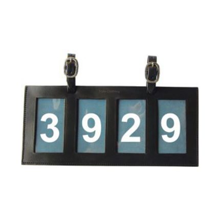 Exclusive Leather Number Holders with 4 Windows for Show