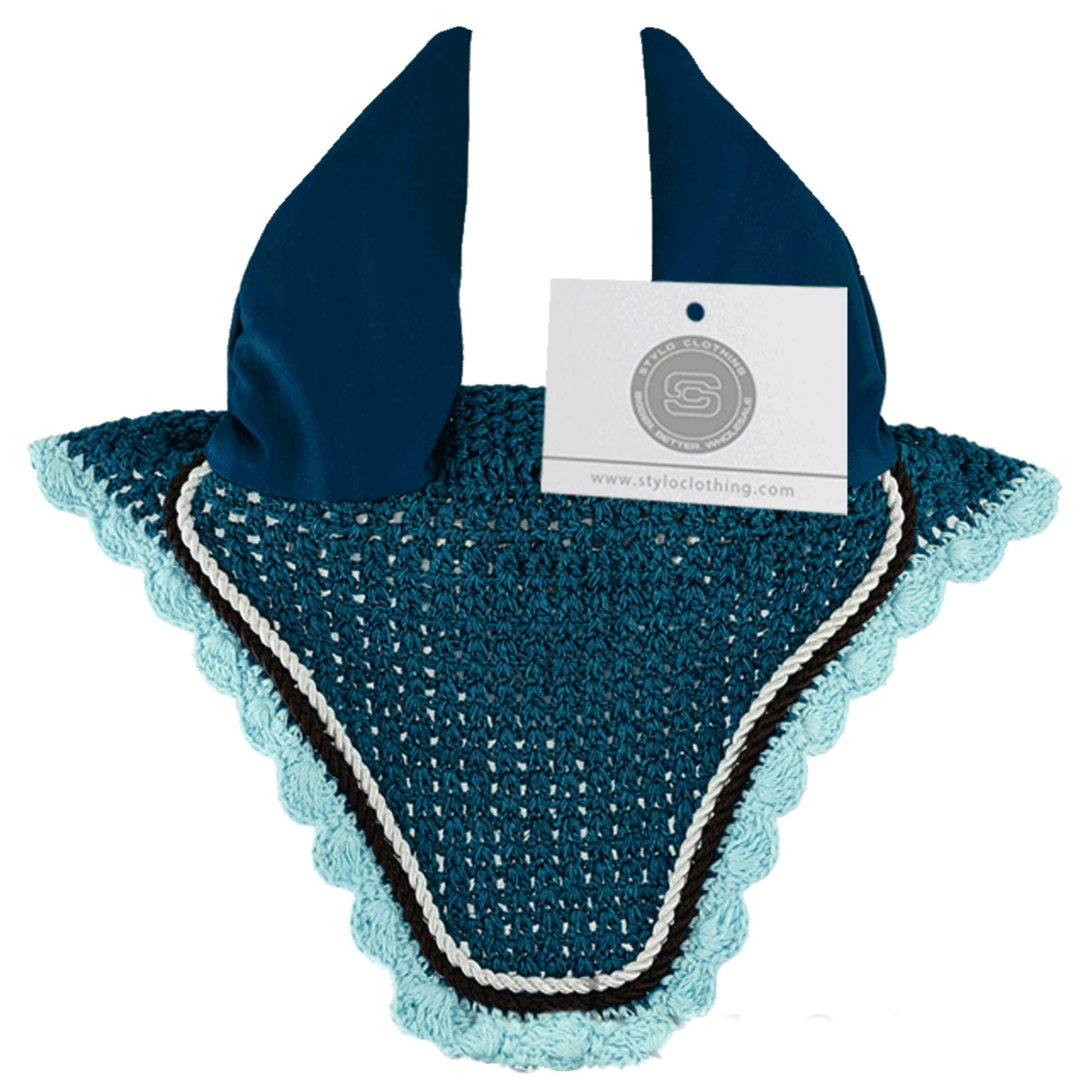 Zinc horse ear bonnet featuring a unique color and no-string design for maximum comfort.