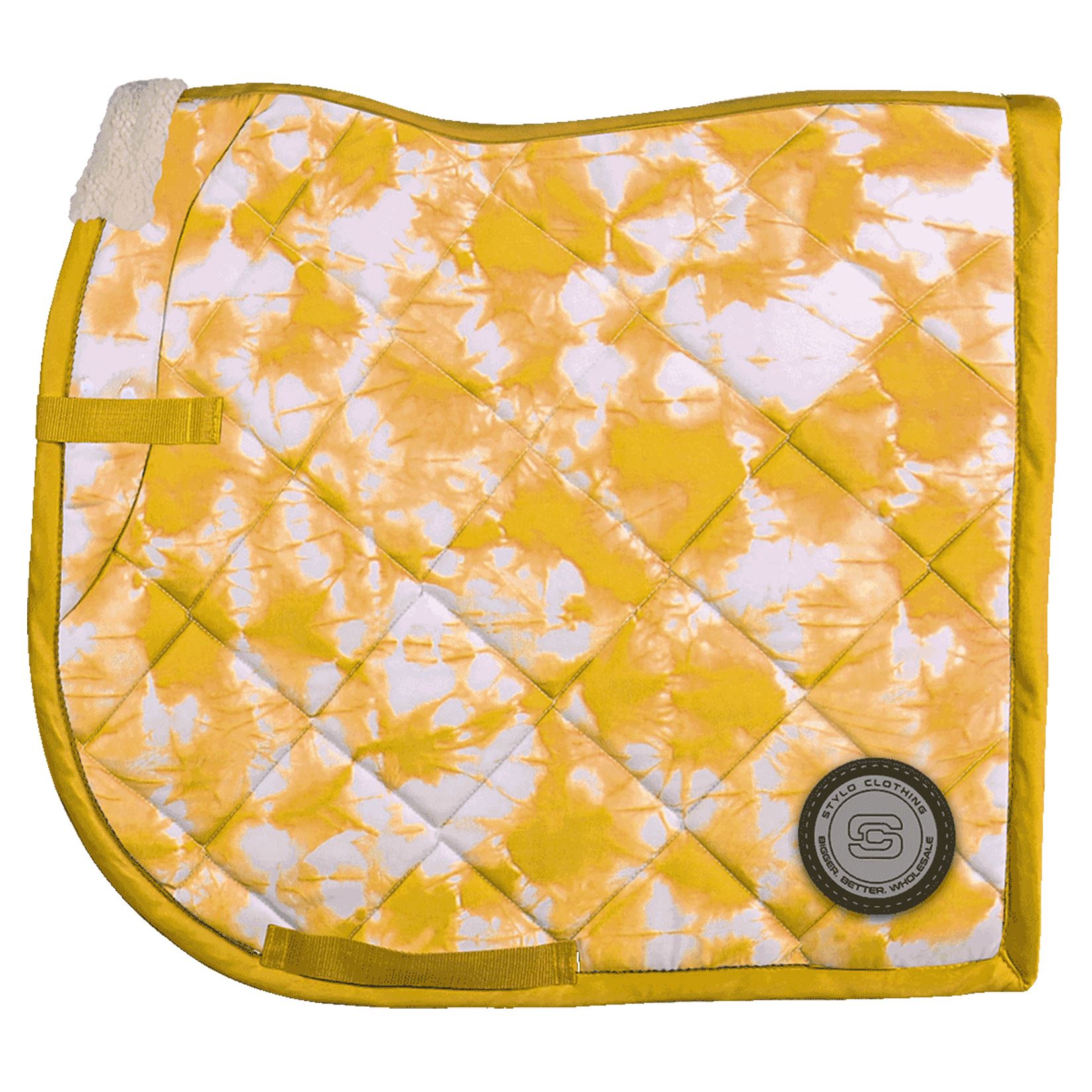 "Wholesale Anatomic Saddle Pad – two-tone design with tie-dye effect, offering superior fit for equestrian equipment"