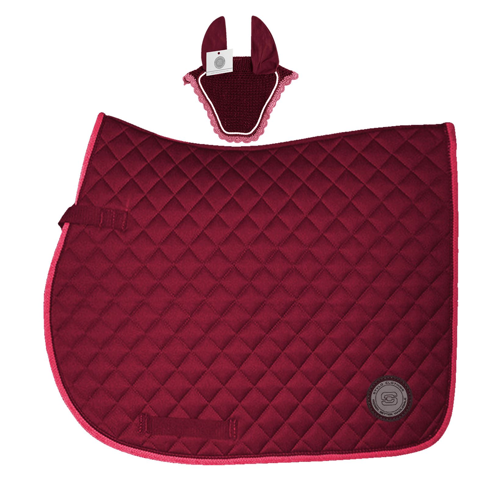 Trendy Cotton Matching Set, Customizable Ear Bonnet and Cotton Saddle Pad, Wholesale Options