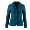 Elegant Women's Show Jacket with Sleek Contrast Buttons and Pockets
