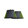 Neoprene bell boots with a leather-look outer shell, offering optimal protection for equestrian activities.