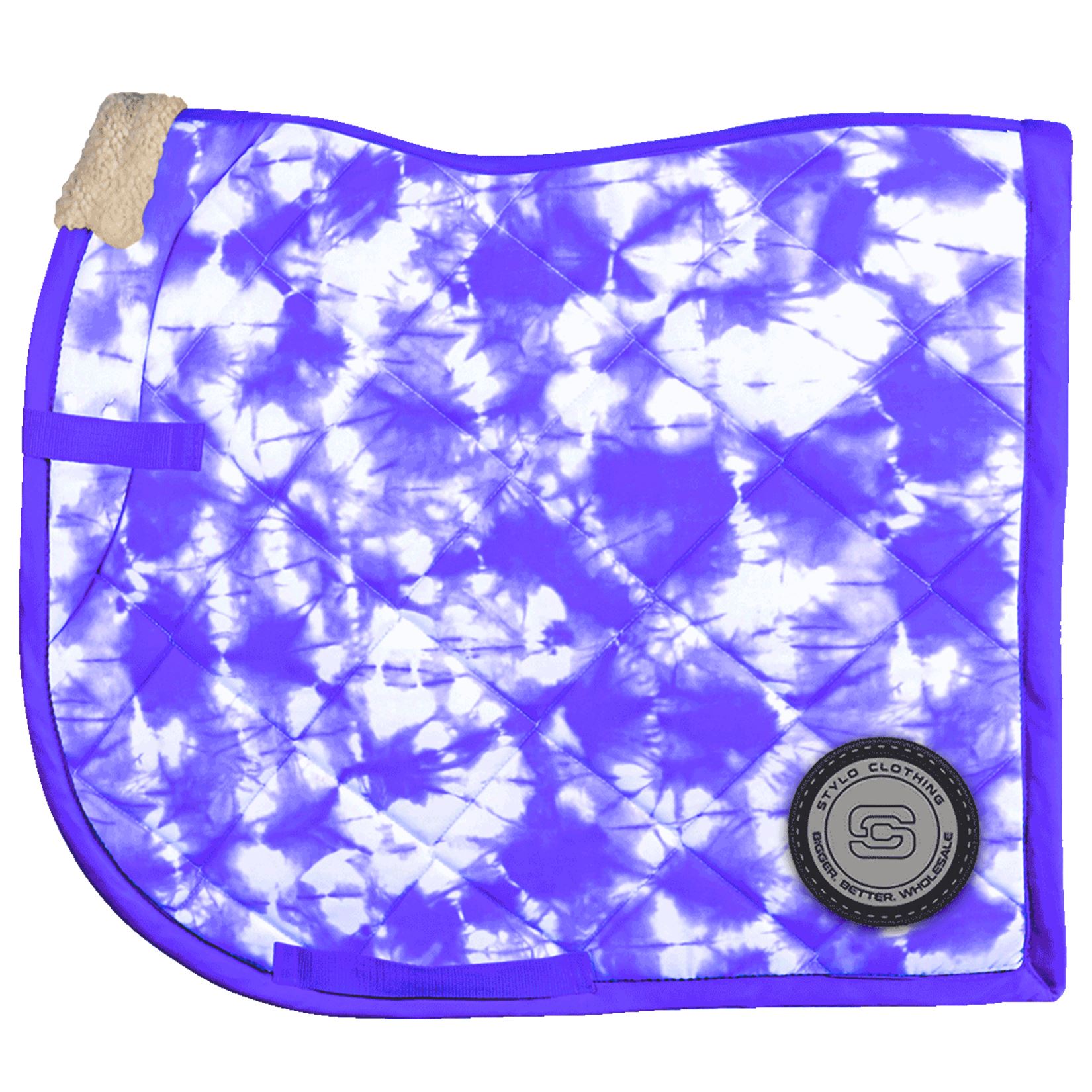 "High-quality 2 Color Anatomic Saddle Pad – innovative tie-dye effect, available for wholesale equestrian gear"