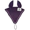 Plum best fit ear bonnet featuring a stylish design for horses