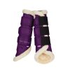 Custom Made Trendy Brushing Boot with faux fur for a stylish, comfortable fit and optimal horse leg protection.
