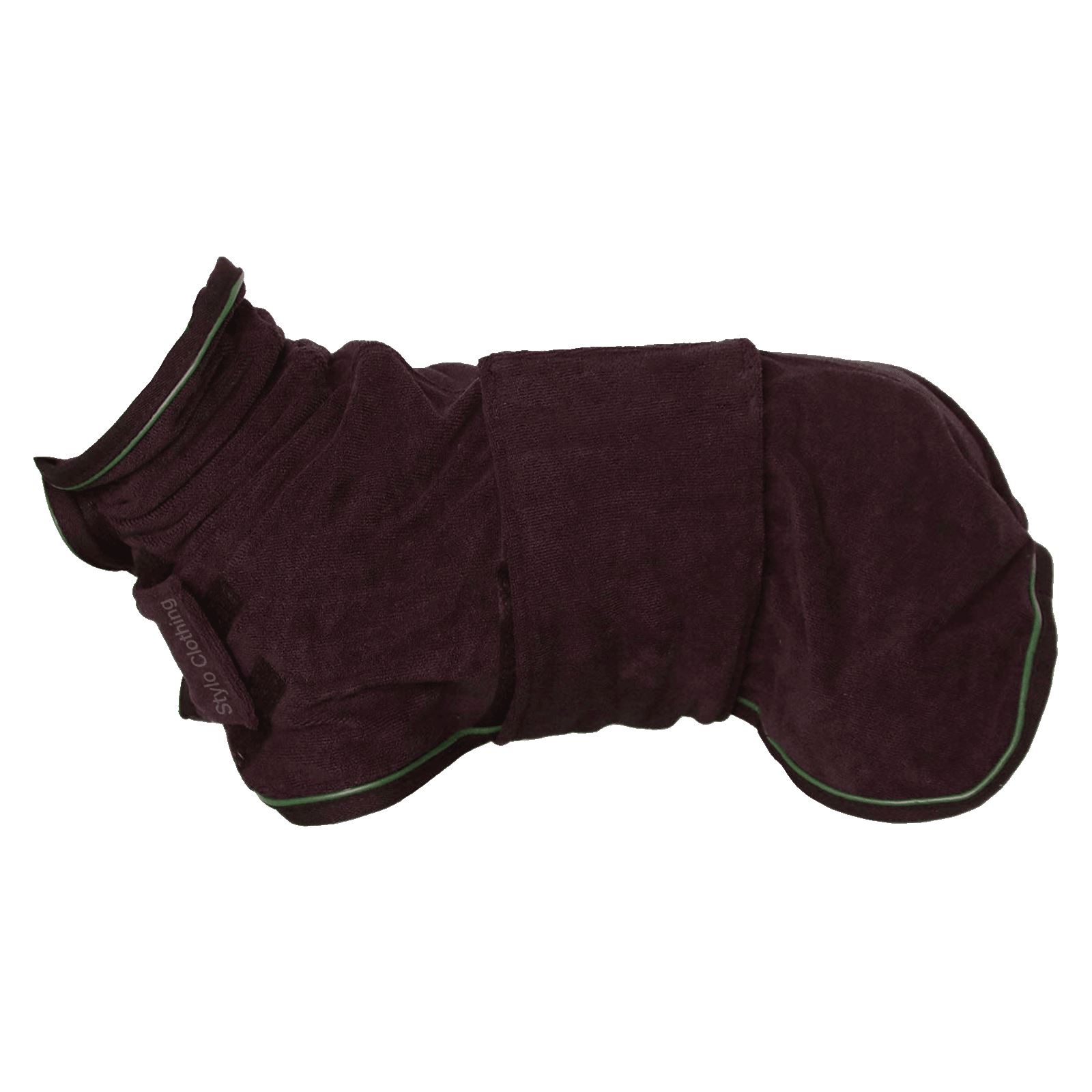 "Custom-made stable dog coat with absorbent material, designed for comfort and protection, available wholesale at Stylo Clothing"
