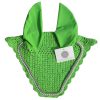 Light green fly veil ear bonnet with a no-string design for optimal comfort