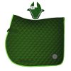 green horse matching set with ear bonnet and cotton saddle pad wholesale