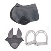 Durable Horse Matchy Sets in Wholesale, Featuring Ear Bonnet, Saddle Pad, and Stirrups