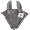 Elegant Slate Horse Ear Covers | 100+ Rhinestone Designs Slate horse ear covers with rhinestone accents for added elegance