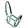 Astonishing Horse Show Halter Loaded with Crystals by Stylo Clothing Custom crystal-loaded horse show halter, a stunning addition to premium horse riding equipment for wholesale buyers.