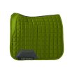 "High-quality satin dressage saddle pads, custom made for optimal fit, available wholesale from Stylo Clothing"