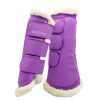 Top Quality Brushing Boots featuring faux fur lining for comfort and durability, made by Stylo Clothing for equestrian needs.