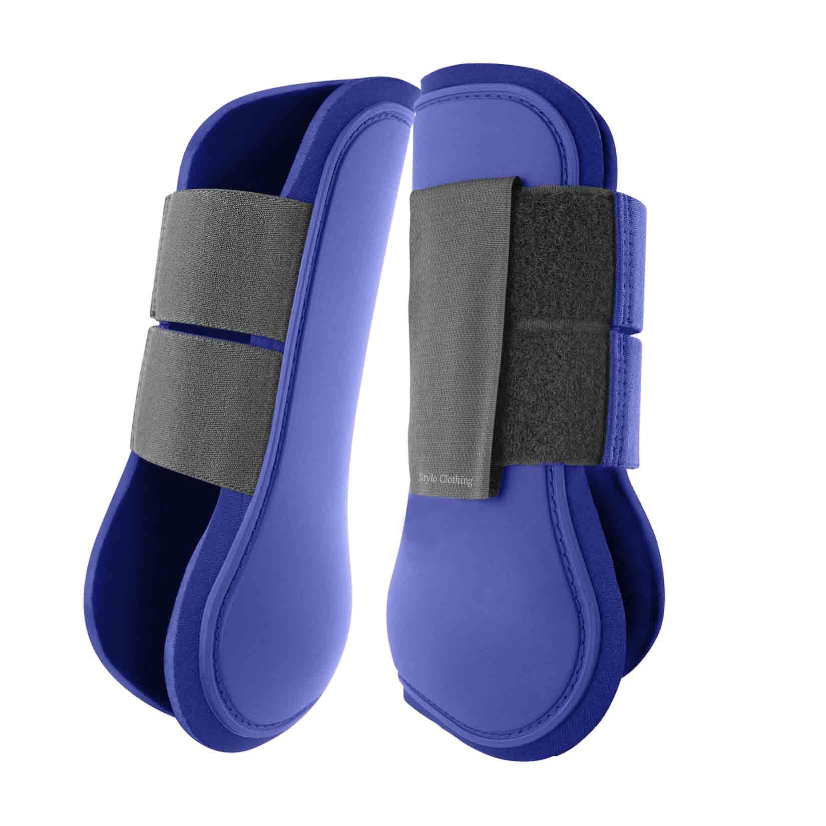Lightweight and flexible tendon boots designed to protect horse tendons during rigorous rides, wholesale manufacturer Stylo Clothing.