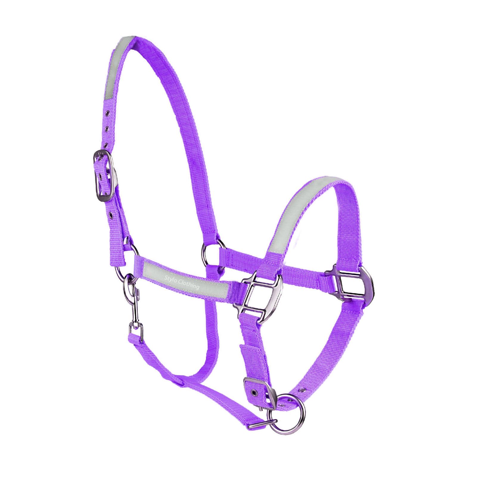 Neoprene reflective horse halter designed for high visibility and durability, ideal for bulk equestrian orders from Stylo Clothing.