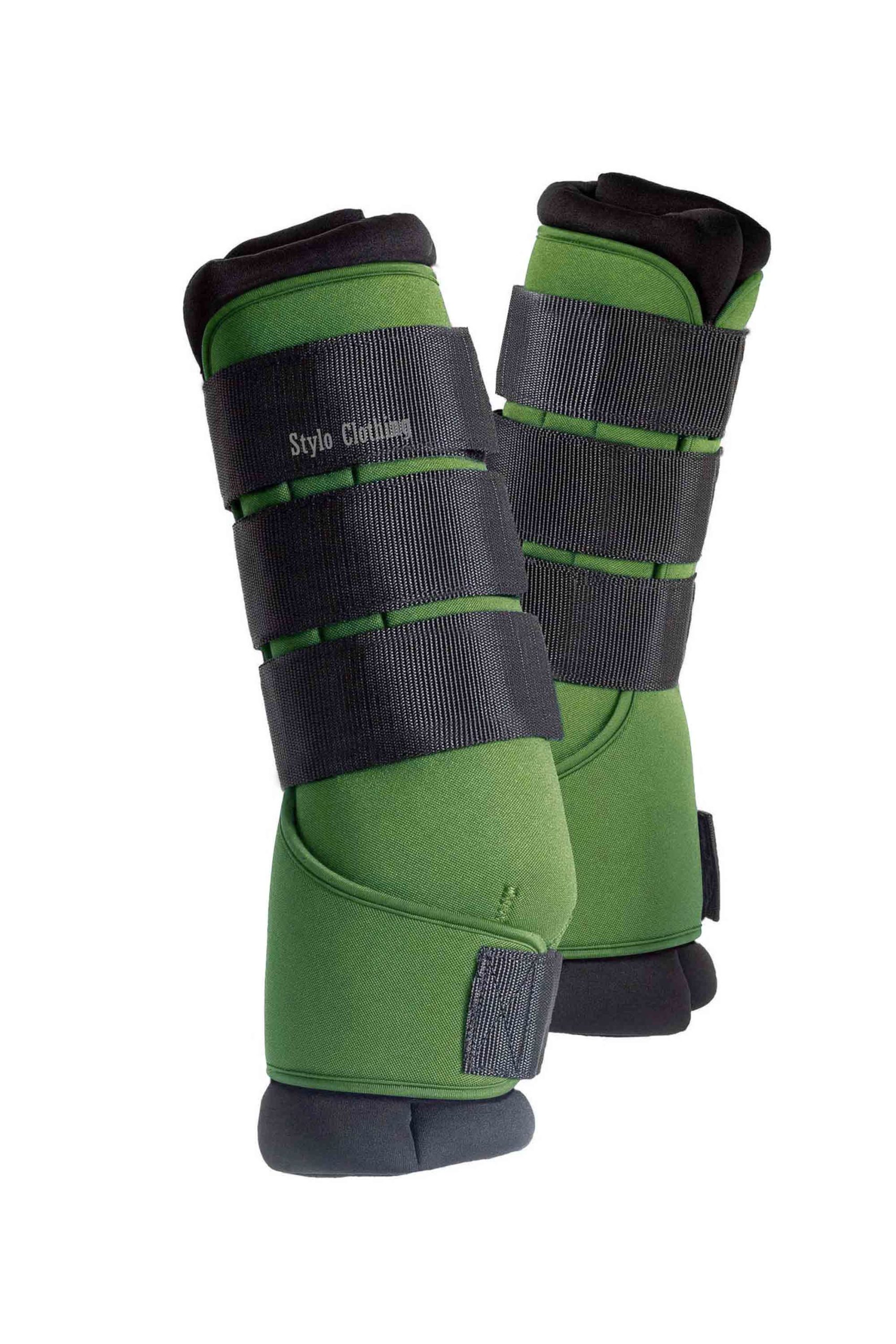 Stylish horse brushing boots, ideal for dressage and general use, crafted for equestrian riders seeking reliability.