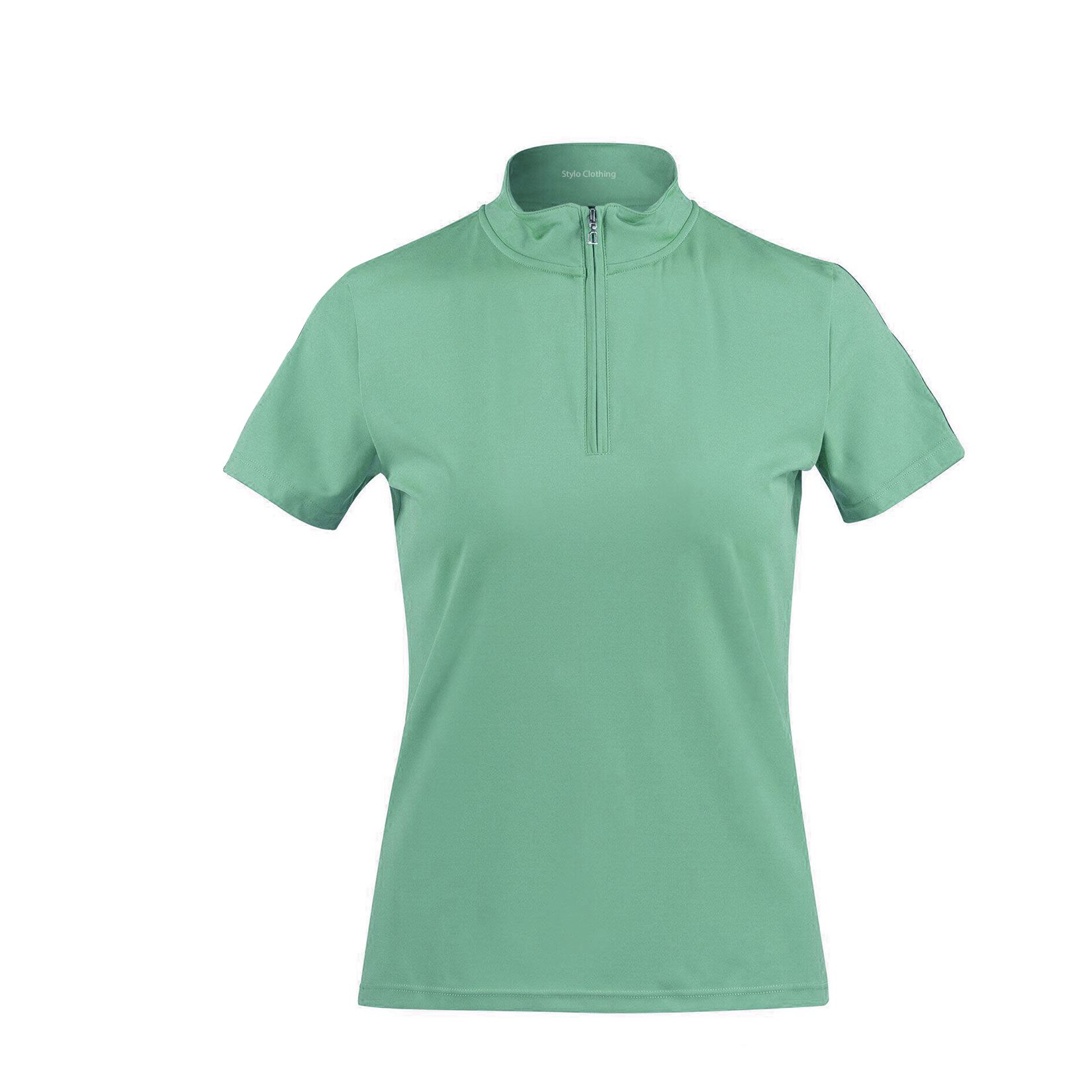 Quick dry and fashionable Womens sleeveless Shirt with zipper detail perfect for training and wholesale orders