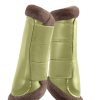 Elegant and durable luxurious brushing boots crafted for equestrian sports, available in customizable options.