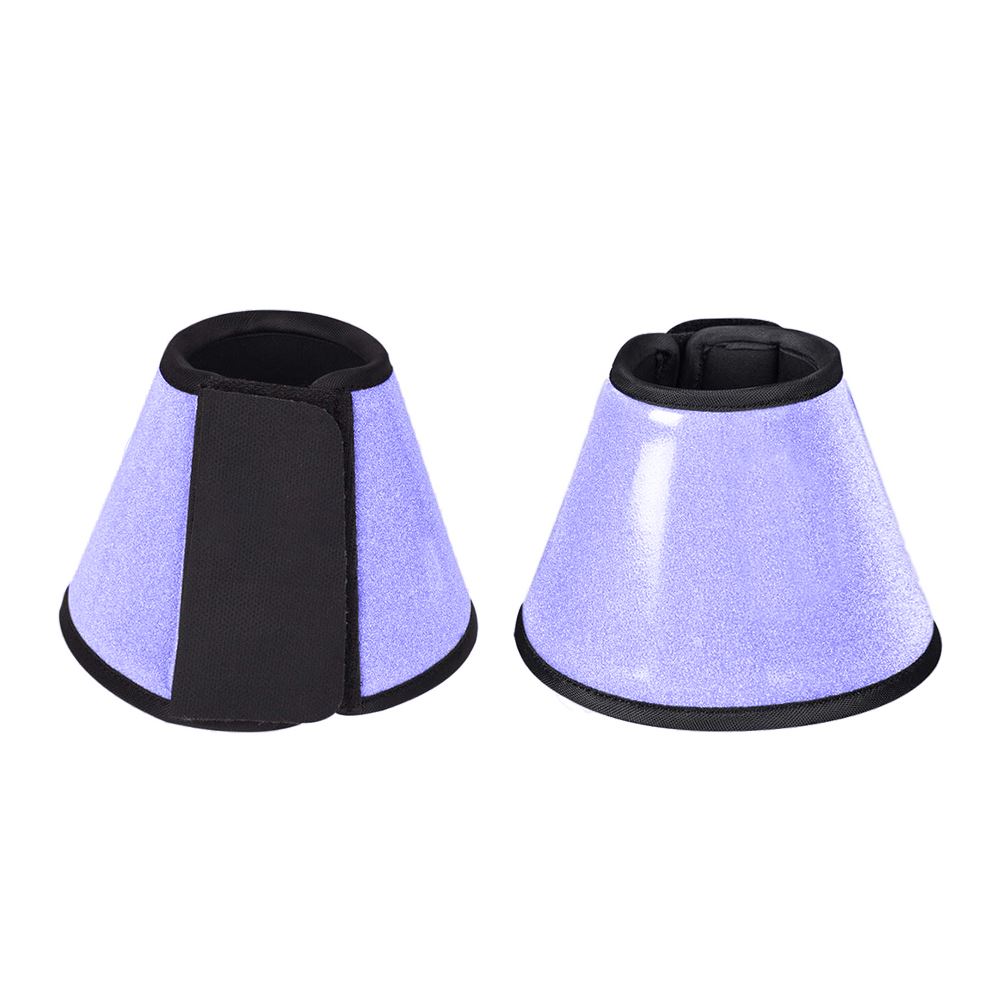 Durable reflective overreach boots with high-visibility design, ideal for horse safety, bulk orders available