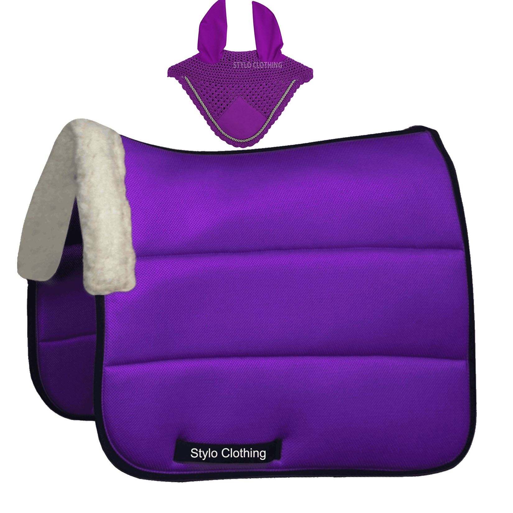 Exclusive Cotton Matching Sets in Wholesale, Fashionable and Comfortable Matching Ear Bonnet and Saddle Pad Set for Horses
